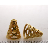 12.4x7.5mm Shiny Gold Cones