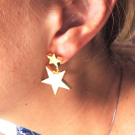Modern Star Geometric Post Dangle Earrings