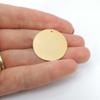 Round 20mm Plain Disc Charm Pendant