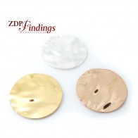 Round 20mm Hammered Disc Charm Pendant