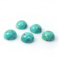 Blue Turquoise Stripes Round 8mm Cabochon