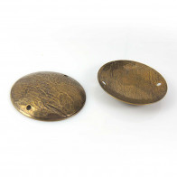 Round 30mm Brushed Hammered Antique Brass Dome Discs