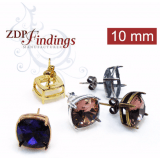 10mm 4470 European Crystals Post Earrings