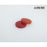 Carnelian Round  Flat, Choose your size.