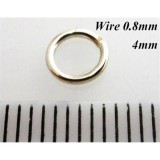 4mm I.D x 0.8mm Jump Rings Sterling Silver 925