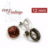 12mm Post Earring, Choose your finish.