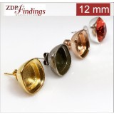 12mm 4470 European Crystals Post Earrings, Choose your options