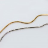 3.28FT (1 MT) Round Snake Brass Chain Thickness 2mm